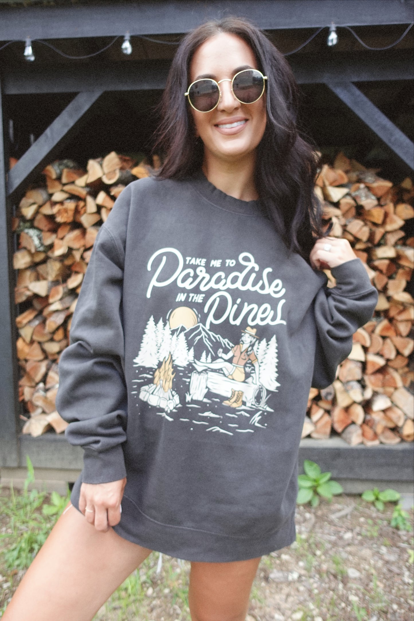 Paradise in the Pines Oversized Crew